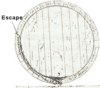 HAGA CLIC - Escape presentado sobre el fondo inferior de un barril